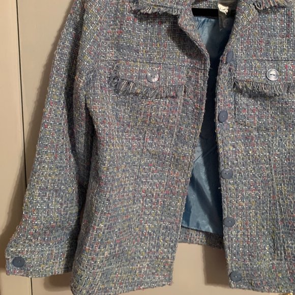 NEW TWEED LINED DRAPERS AND DAMONS RAVELED SZ PS - Picture 5 of 6